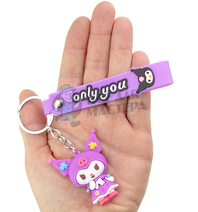 Брелок для ключей "Куроми" цв.фуксия + ремешок 