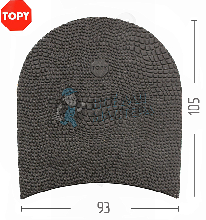 Набойки Topy X-Top №176, цв.коричневый (45) - Чертеж