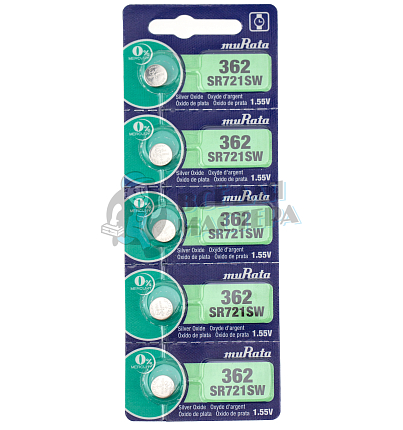Батарейка muRata 362 SR721SW BL5 1.55V (5/100/500)