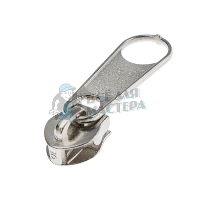 Бегунок для спиральной молнии, тип 5, сумочный, цв. никель