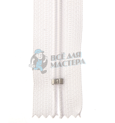 Молния спиральная (витая), Т-4 20см, неразъёмная, цв.белый 101