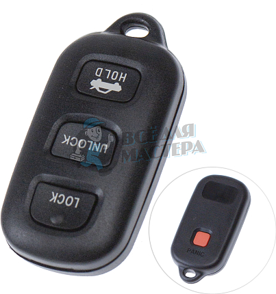 Корпус ключа без лезвия 3 кнопки + паника КНР