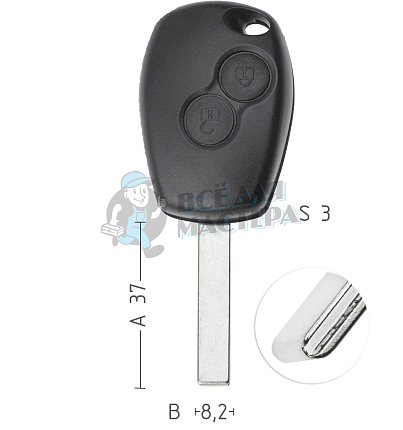 Корпус  RENAULT 2кн (вертик лезвие) КНР