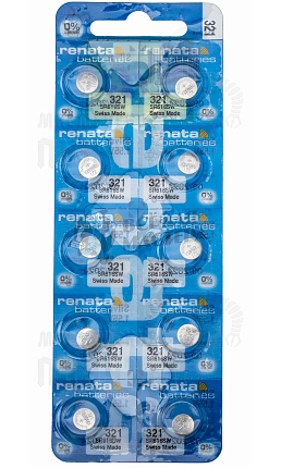 Батарейка часовая RENATA 321 SR616SW BL10 Silver Oxide 1.55V (10/100)