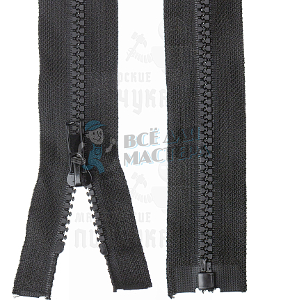 Молния тракторная, тип 5, 100см, цв. черный