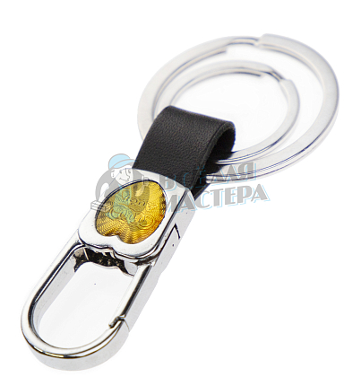 Авто карабин с двумя кольцами для ключей AUDI