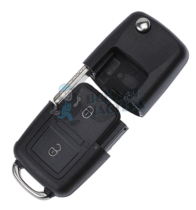Корпус выкидного ключа HU-HAA.P1 HU66 HF55P65 2 кнопки КНР  VOLKSWAGEN