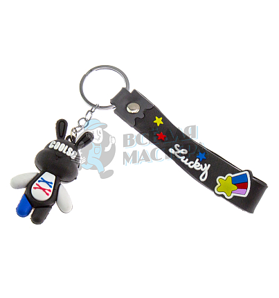 Брелок для ключей "Кролик COOLSO"  цв.черный