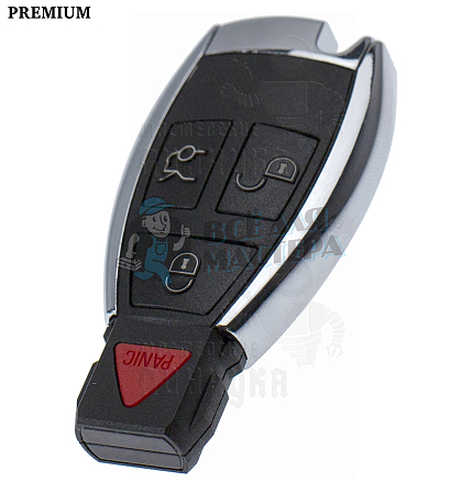 Корпус ключа ME-7.P  HU116  HF51P 3 кнопки + паника КНР /// MERCEDES  - Чертеж
