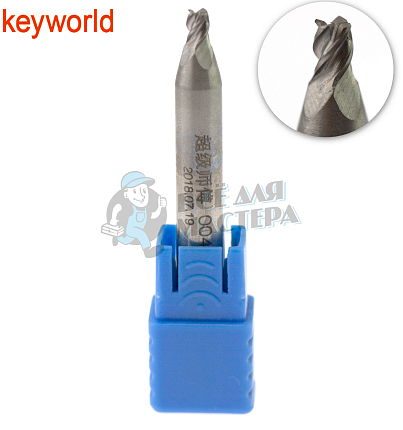 Вертик.фреза KeyWorld 0043# ф3,0мм HSS (ф3.0Х6DX40L) 