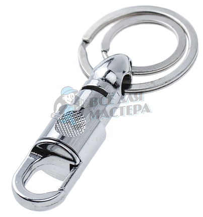 Карабин круглый с двумя кольцами для ключей