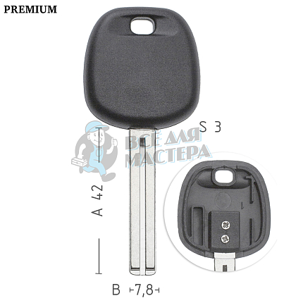 Авто с местом под чип TPX TOYO-30.P1 TOY48 TY47P80 TOYOTA // КНР