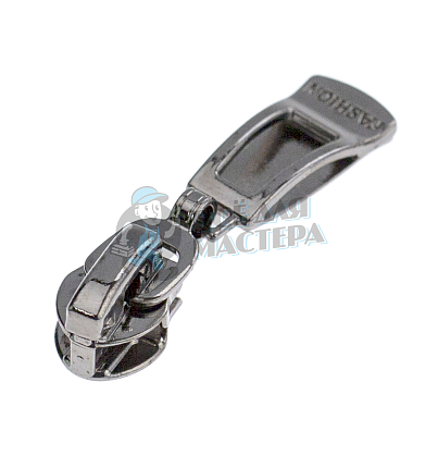 Бегунок для спиральной молнии, тип 5, автомат, цв.черный никель