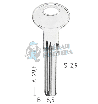 GUARDIAN 3 паза (15/29.4x8.5x2.8мм) КНР