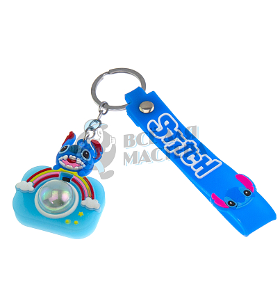 Брелок для ключей "СТИЧ" - фотоаппарат, цв. голубой