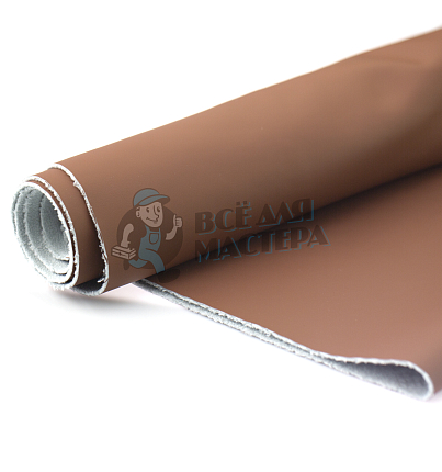 Искусственная кожа на микрофибре (тип Nappa Premium) коричневая (218-23), т.1,2мм 100см*140см