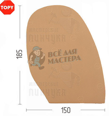 Проф. формованная Topy Elysee 1.0мм H4 Бежевый - Чертеж