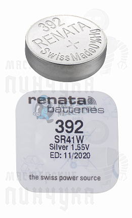 Батарейка часовая RENATA R392 SR41W BL1 (1/10/100)