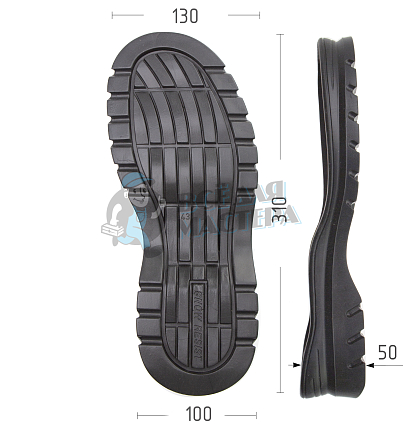 Подошва муж. "Snow Resist", Киров 90185 р. 43, цв. черный