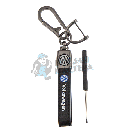 Авто карабин кожаный VOLKSWAGEN