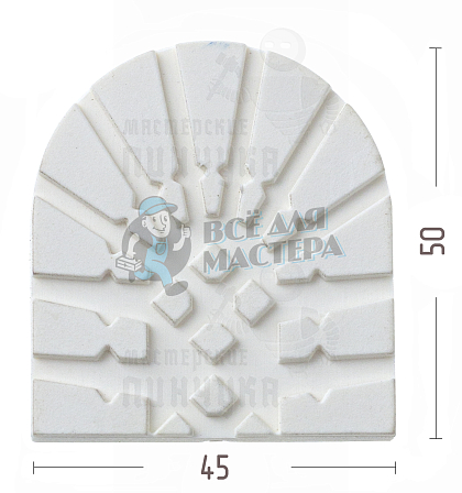 Набойка Casali "Dama Cross" №3 6мм Белый - Чертеж