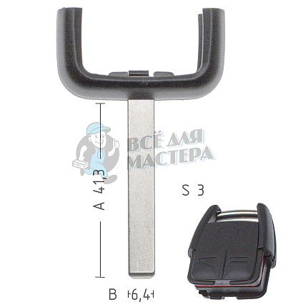 Лезвие TP00OP-11.TL2 HU100 T00HF66P рога(корот. ушки) КНР   OPEL