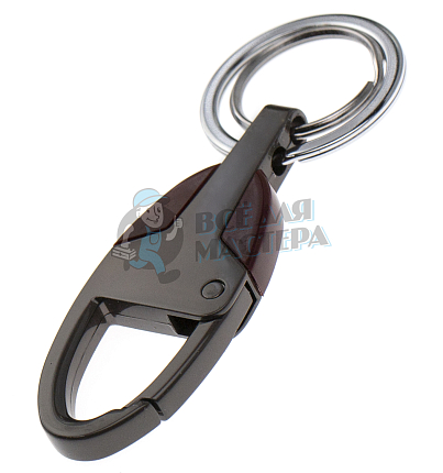 Карабин овальный с двумя кольцами для ключей