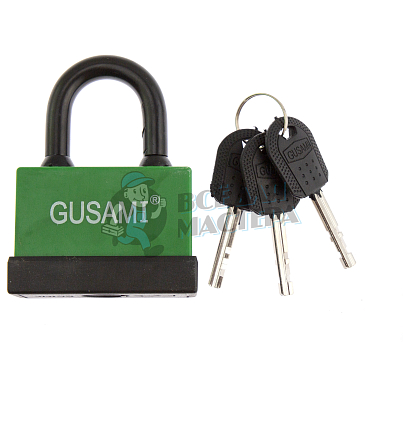 Навесной замок GUSAMI 68мм (зеленый)