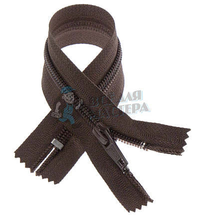 Молния №7 25см Коричневый