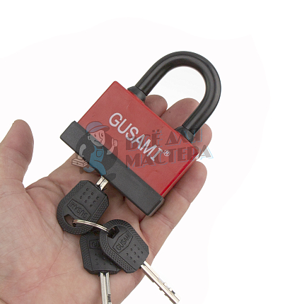 Навесной замок GUSAMI 68мм (красный)