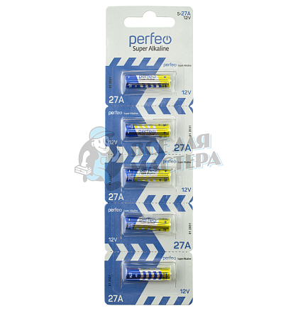 Батарейка Perfeo 27A BL5 Super Alkaline 12V (5/70) - Чертеж
