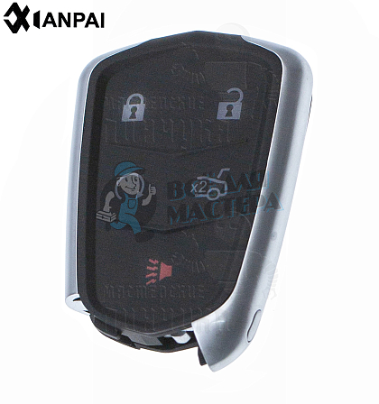 Корпус ключа OP11 HF66 HU100 4 кнопки + паника КНР ///  CADILLAC - Чертеж