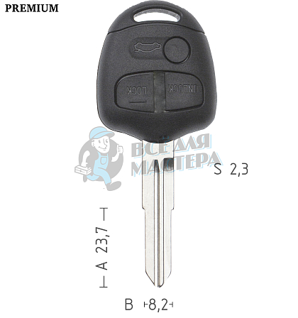 Корпус  Mitsubishi HU56R 3кн(левый)ремкомплект  КНР - Чертеж