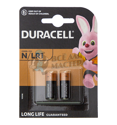 Батарейка Duracell LR1 N BL2 1.5V (2/20)