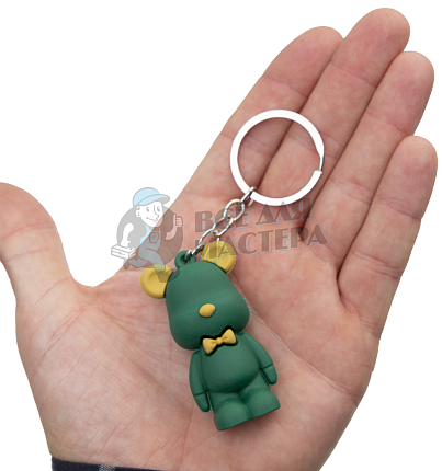 Брелок для ключей "Мишка с бабочкой"  