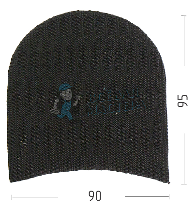 Набойка Piligrim  88*95*6мм, цв.черный