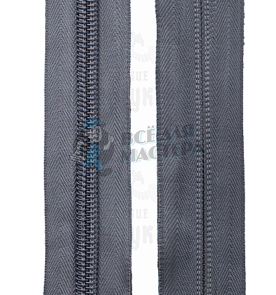 Молния-рулон Спиральная, тип 10, цвет Серый 312