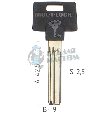 Mul-T-Lock: Профиль 050 Original - Чертеж