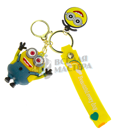 Брелок для ключей "Миньон" Карл цв.желтый + карабин