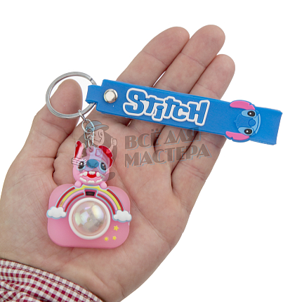 Брелок для ключей "СТИЧ" - фотоаппарат, цв. розовый