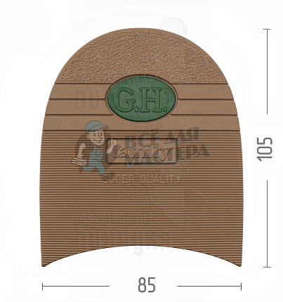 Набойка "GH" р.72, цв.бежевый