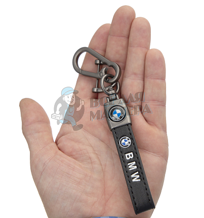 Авто карабин кожаный BMW