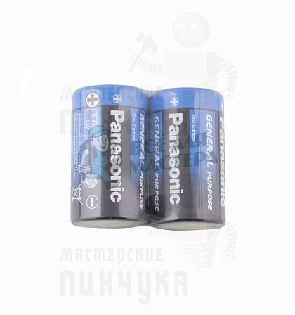 Батарейка Panasonic R20  General Purpose (2/24/288) - Чертеж