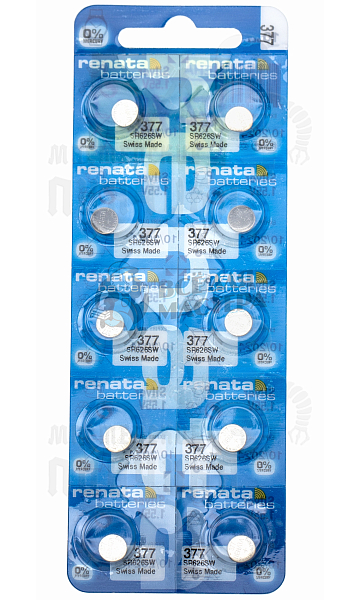 Батарейка часовая RENATA 377 SR626SW BL10 Silver Oxide 1.55V (10/100) - Чертеж