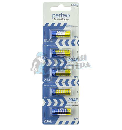 Батарейка Perfeo 23AE BL5 Super Alkaline 12V (5/70) - Чертеж