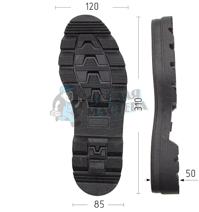 Подошва муж. Киров 115-М р. 42, цв. черный