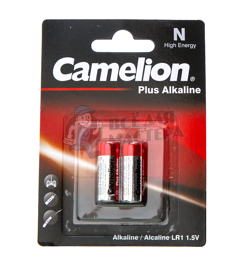 Батарейка Camelion LR1 BL2 Plus Alkaline  (2/24/480/17280)