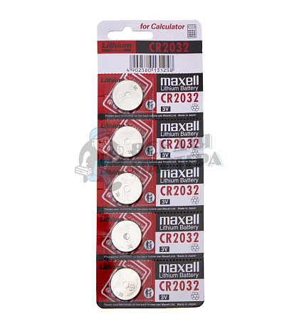 Батарейка MAXELL Lithium Battery CR2032 BL5 (5/100/500) - Чертеж