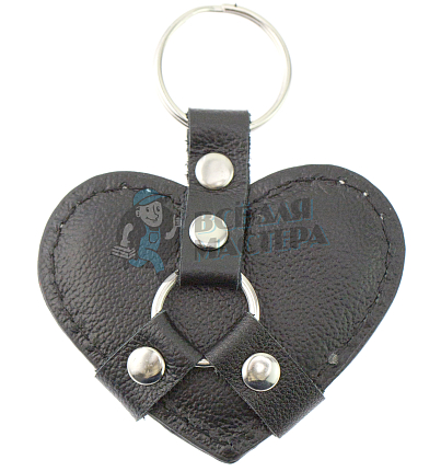 Брелок Сердце, цв.черный