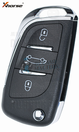 Универсальный ключ с Д/У серии XN в стиле PEUGEOT/CITROEN 3кн со встроенным чипом КНР